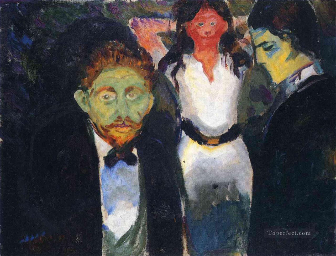 jealousy from the series the green room 1907 Edvard Munch Oil Paintings